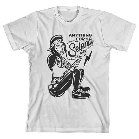 ANYTHING 4 SELENA WHITE TEE - cristocatofficial