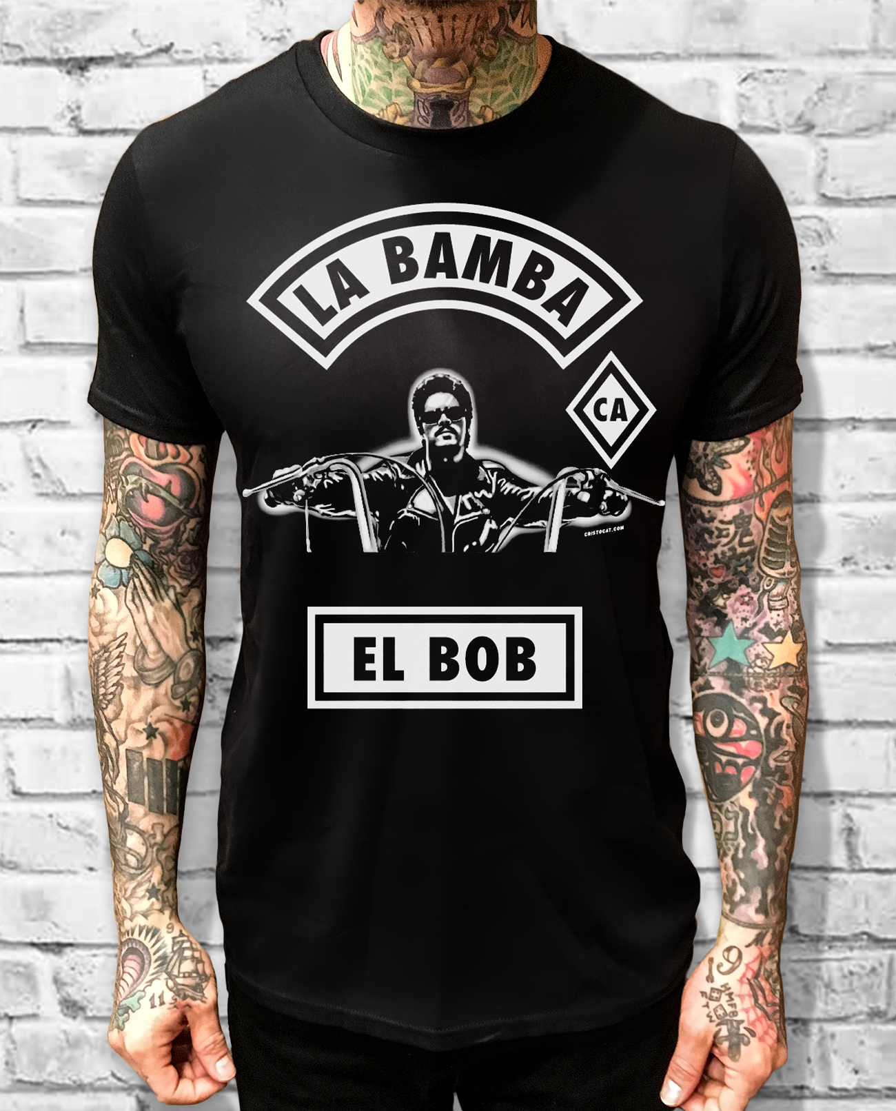 BOB BIKE CLUB BLACK TEE - cristocatofficial
