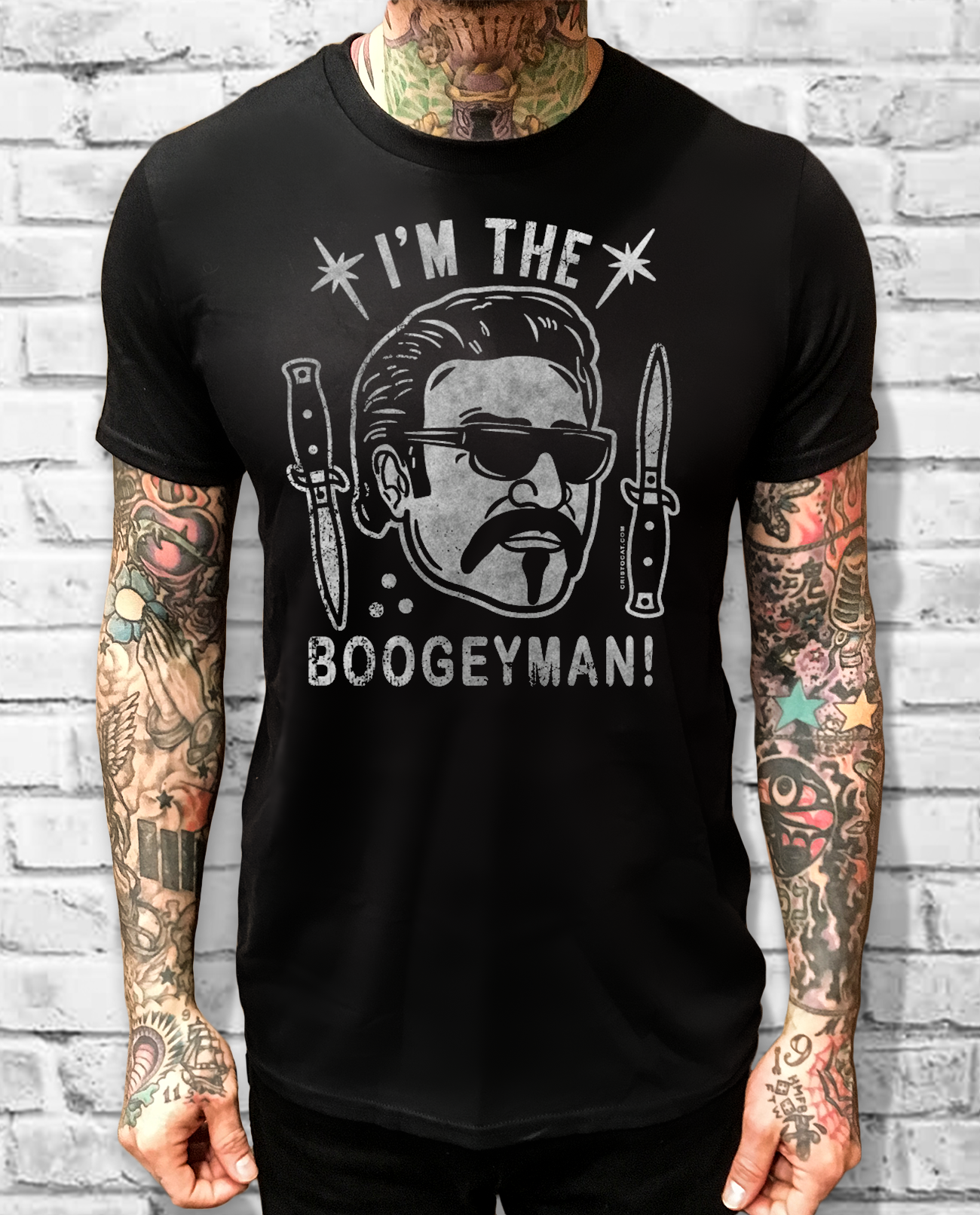 I'M THE BOOGEYMAN ON BLACK TEE - cristocatofficial