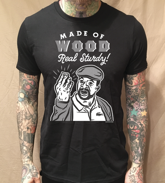 CHUBBS REAL STURDY BLACK TEE - cristocatofficial