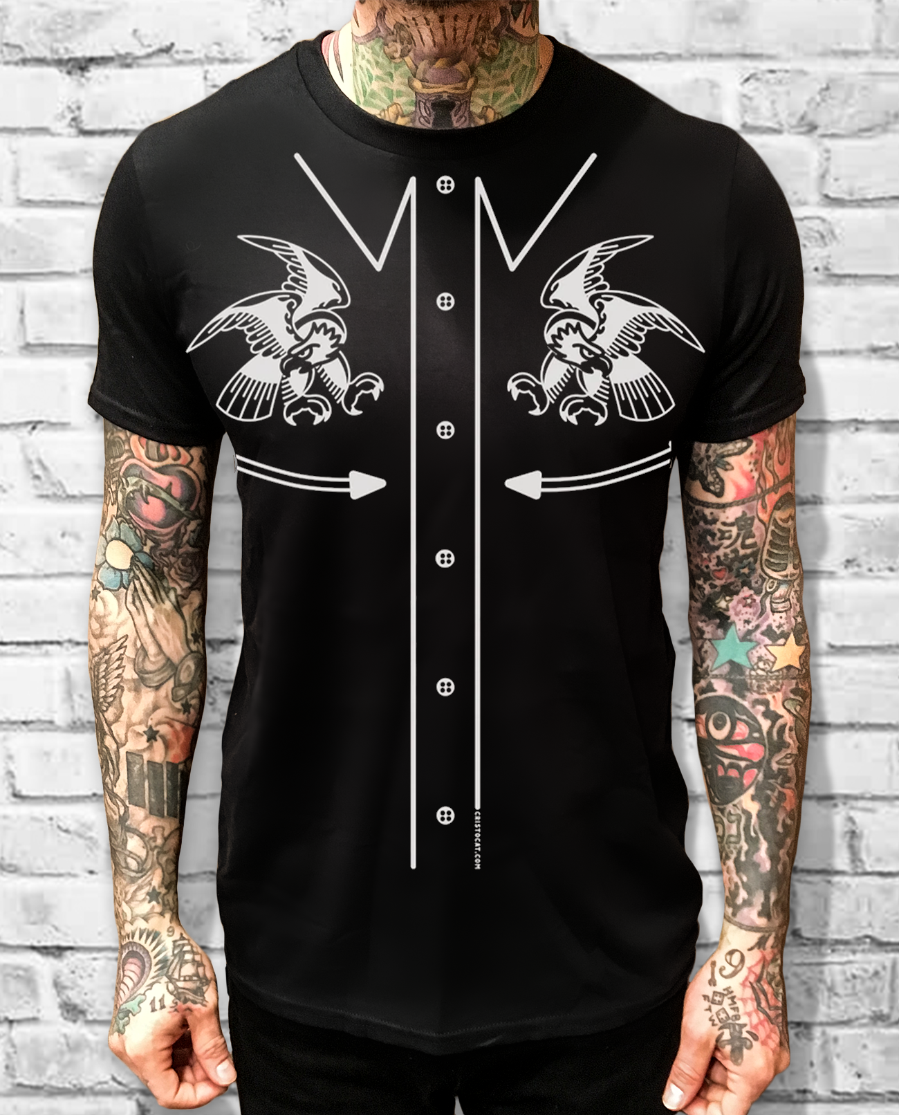 GOODTIME COWBOY BLACK TEE - cristocatofficial