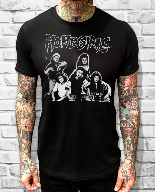 HOMEGIRLS BLACK TEE - cristocatofficial