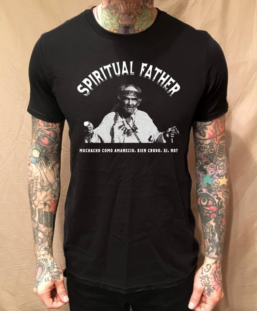 SPIRITUAL FATHER  BLACK TEE - cristocatofficial