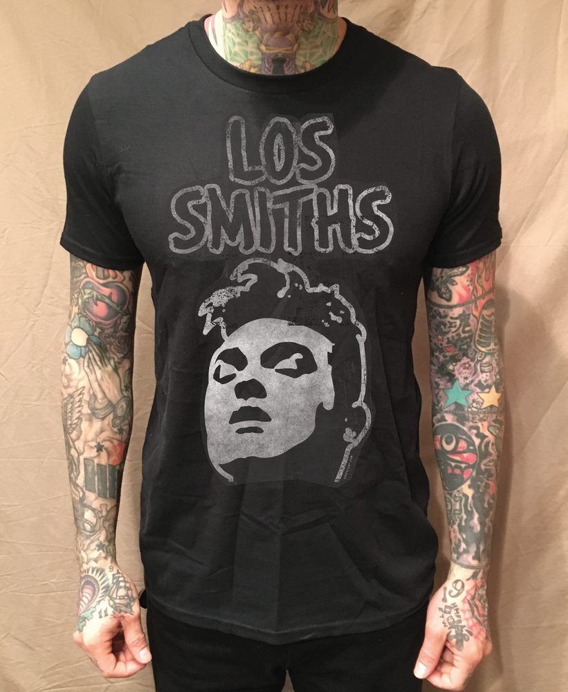 JUST LOS SMITHS PARODY TEE ON BLACK TEE - cristocatofficial