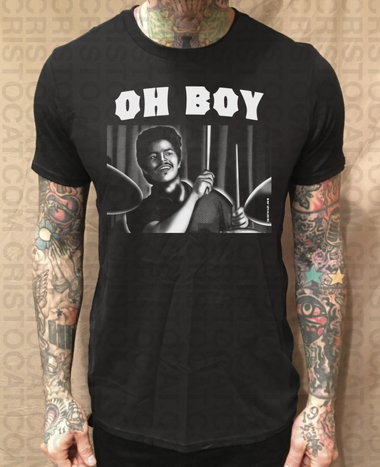 OH BOY BLACK TEE - cristocatofficial