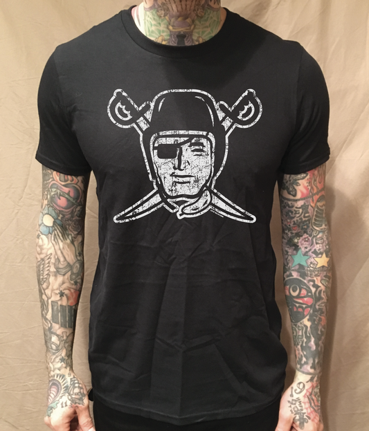 RAIDERS FACE BLACK TEE - cristocatofficial