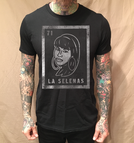 SELENAS LOTERIA ON BLACK TEE - cristocatofficial