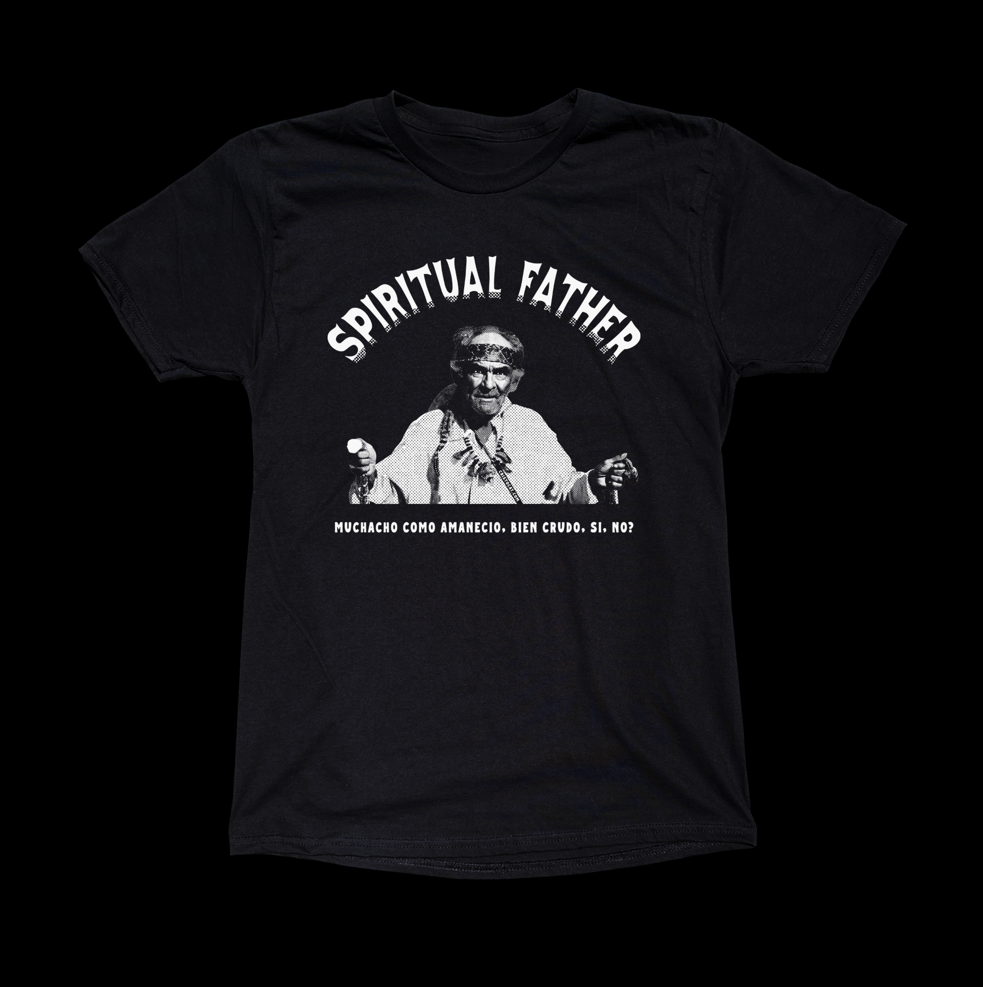 SPIRITUAL FATHER  BLACK TEE - cristocatofficial