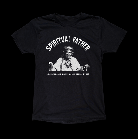 SPIRITUAL FATHER  BLACK TEE - cristocatofficial