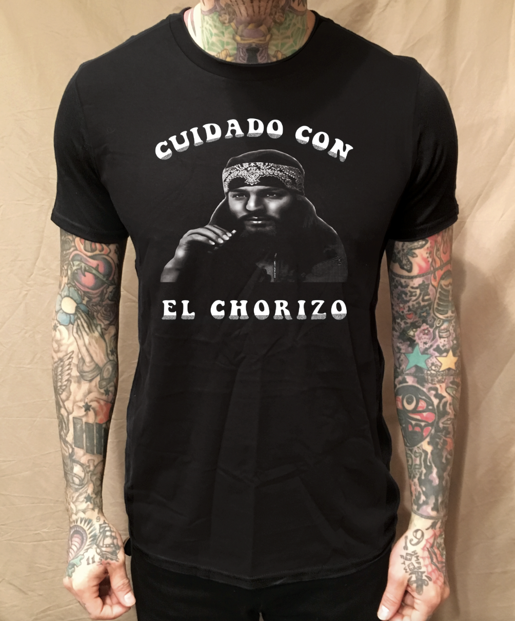 CUIDADO CON EL CHORIZO 3RD EDITION BLACK TEE - cristocatofficial
