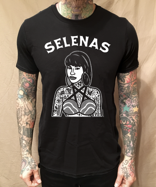 SELENAS BUSTIER WHT INK BLACK TEE - cristocatofficial