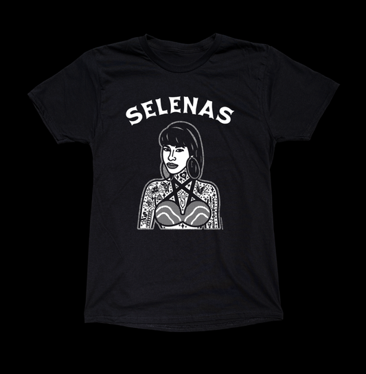 SELENAS BUSTIER WHT INK BLACK TEE - cristocatofficial