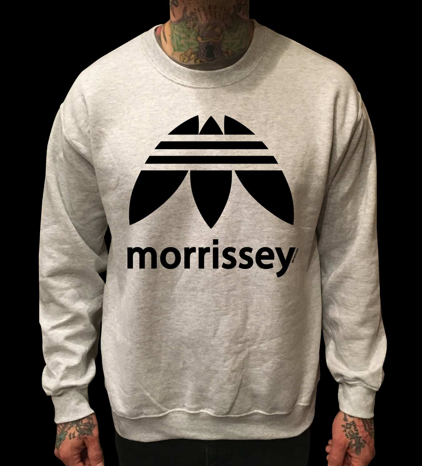 MORRISSEY LEAF GREY CREWNECK SWEATER