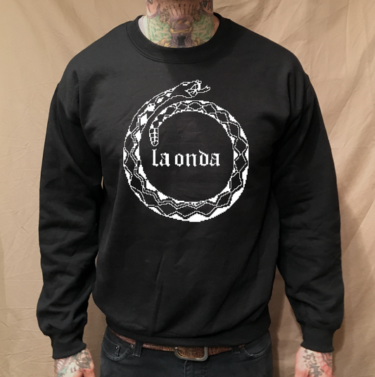 UGLY SWEATER LA ONDA SNAKE CREWNECK BLACK SWEATER