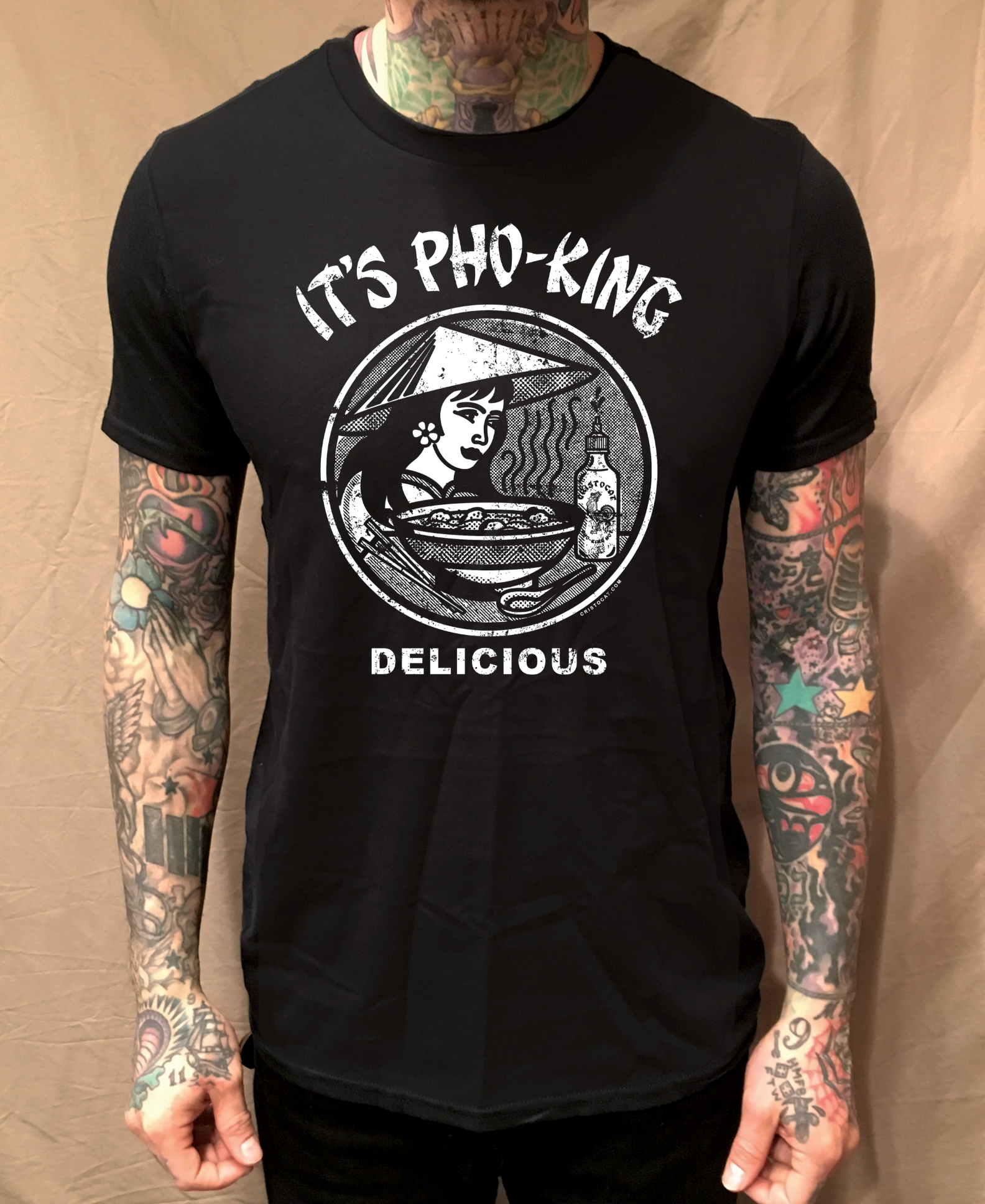 PHO-KING DELICIOUS BLACK TEE - cristocatofficial