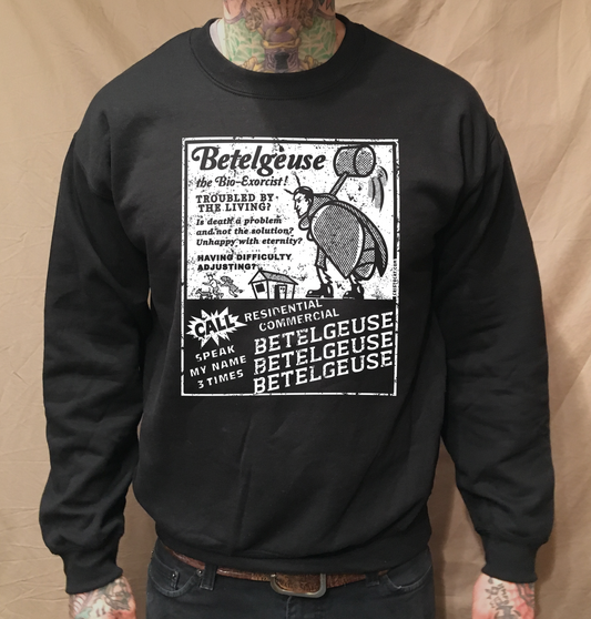 AD OF BEETLEJUICE CREWNECK SWEATER