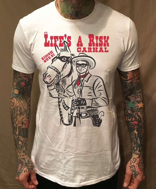 LONE RANGER VATO LOCO WHITE TEE LIMITED EDITION PRINT