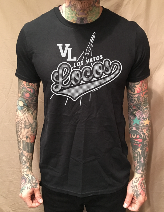 VATO LOCO BASEBALL BLACK TEE - cristocatofficial