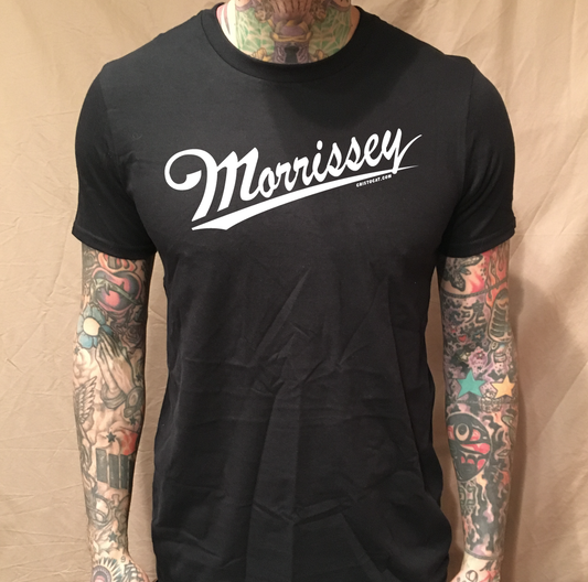 MORRISSEY GENUINE DRAFT ON BLACK TEE - cristocatofficial