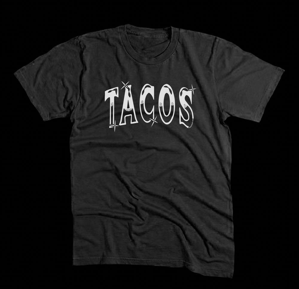 TACO TEXT BLACK TEE - cristocatofficial