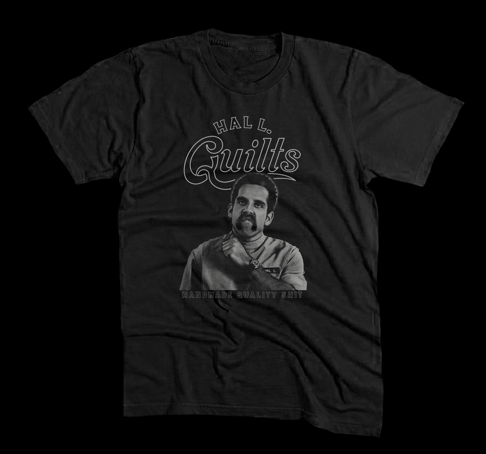 HAL L. QUALITY QUILTS BLACK TEE - cristocatofficial