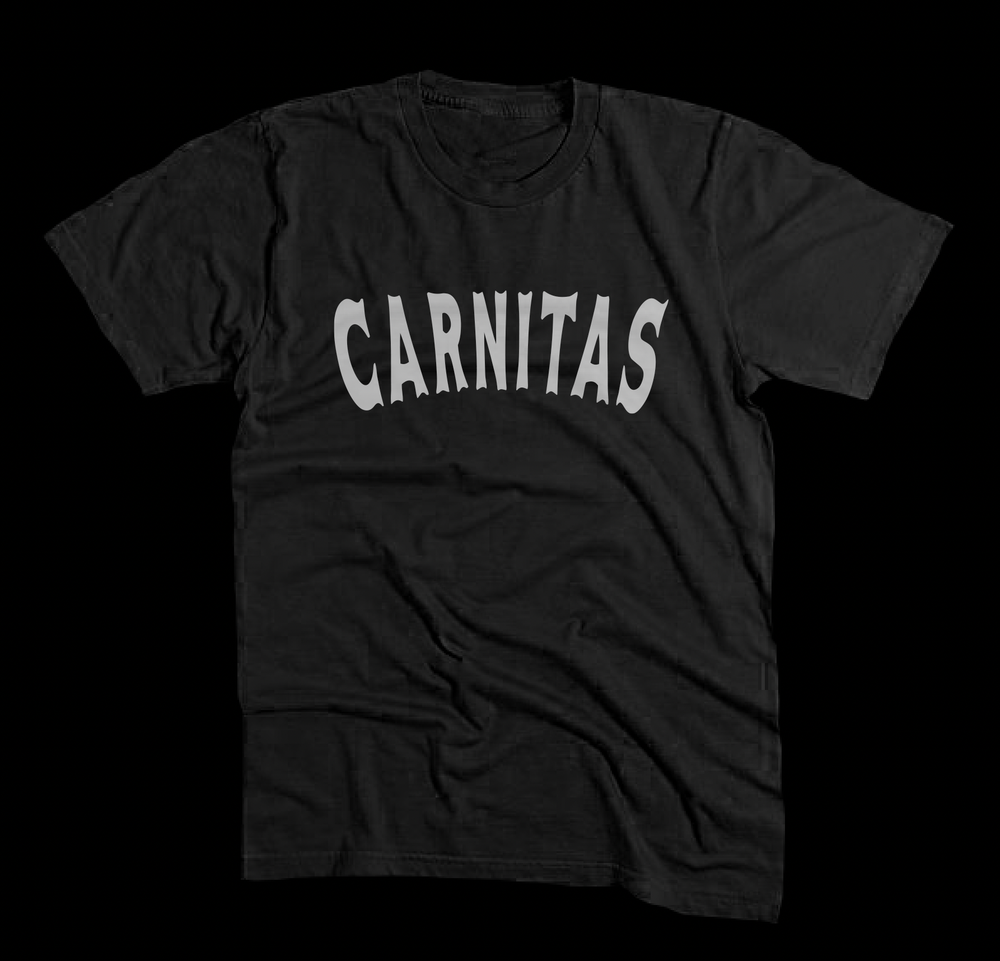 CARNITAS ON BLACK TEE - cristocatofficial