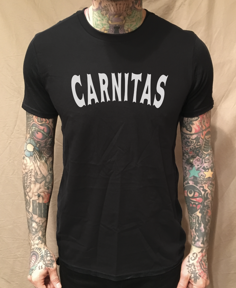 CARNITAS ON BLACK TEE - cristocatofficial