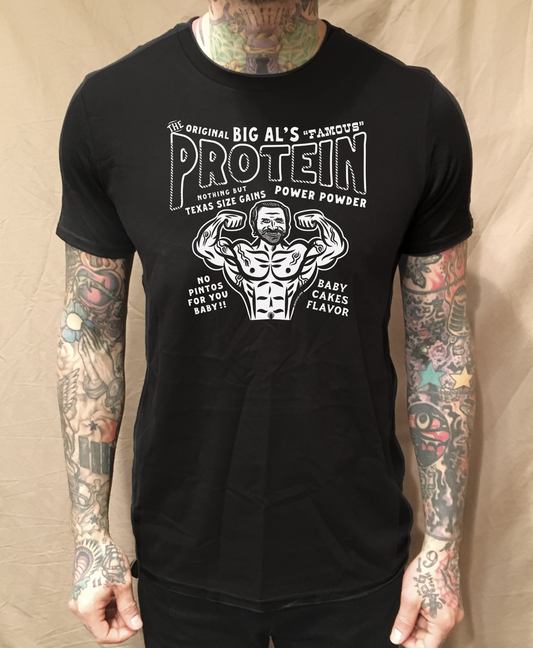 PROTEIN BIG AL BLACK TEE - cristocatofficial