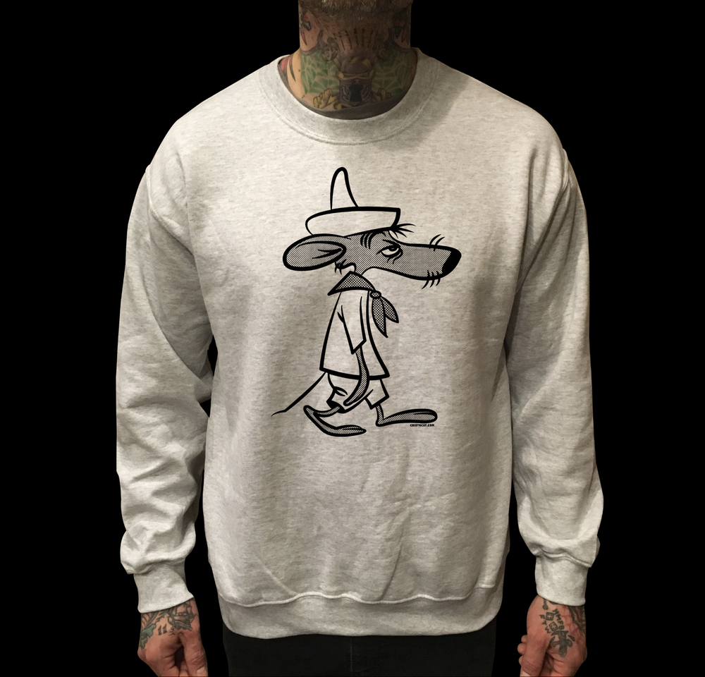SLOWPOKE RODRIGUEZ GREY CREWNECK SWEATER - cristocatofficial