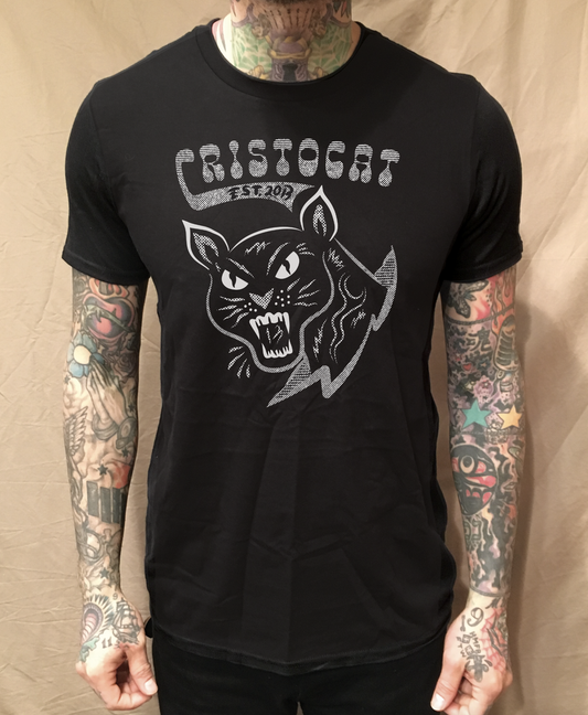 CRISTOCAT PANTHER  BLACK TEE - cristocatofficial