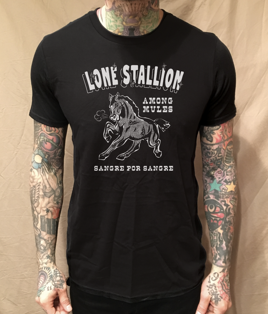 LONE STALLION CRUZITO BLACK TEE - cristocatofficial