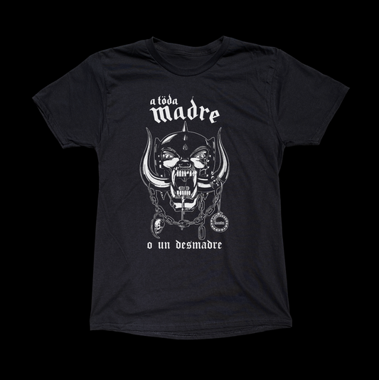 MOTORHEAD A TODA MADRE BLACK TEE - cristocatofficial