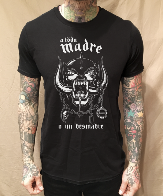 MOTORHEAD A TODA MADRE BLACK TEE - cristocatofficial