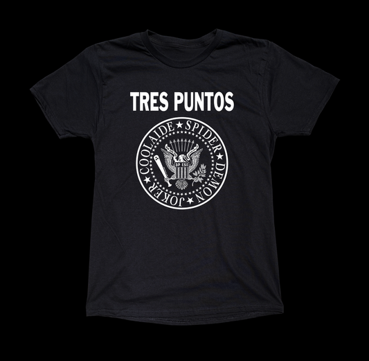 TRES PUNTOS RAMONES BLACK TEE - cristocatofficial