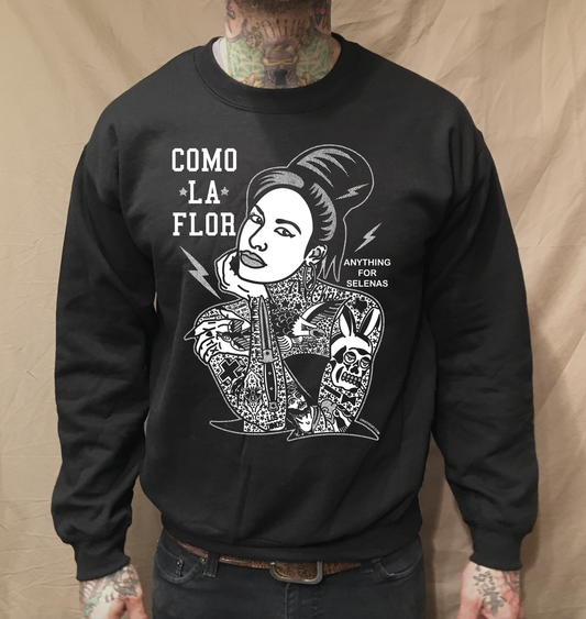 CLF CREWNECK BLACK SWEATER - cristocatofficial