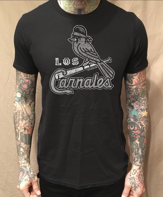 LOS CARNALES BLACK TEE - cristocatofficial