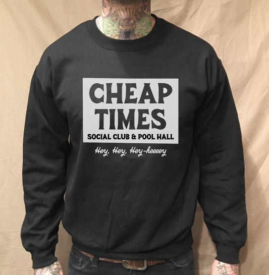 CHEAP TIMES CREWNECK BLACK SWEATER - cristocatofficial