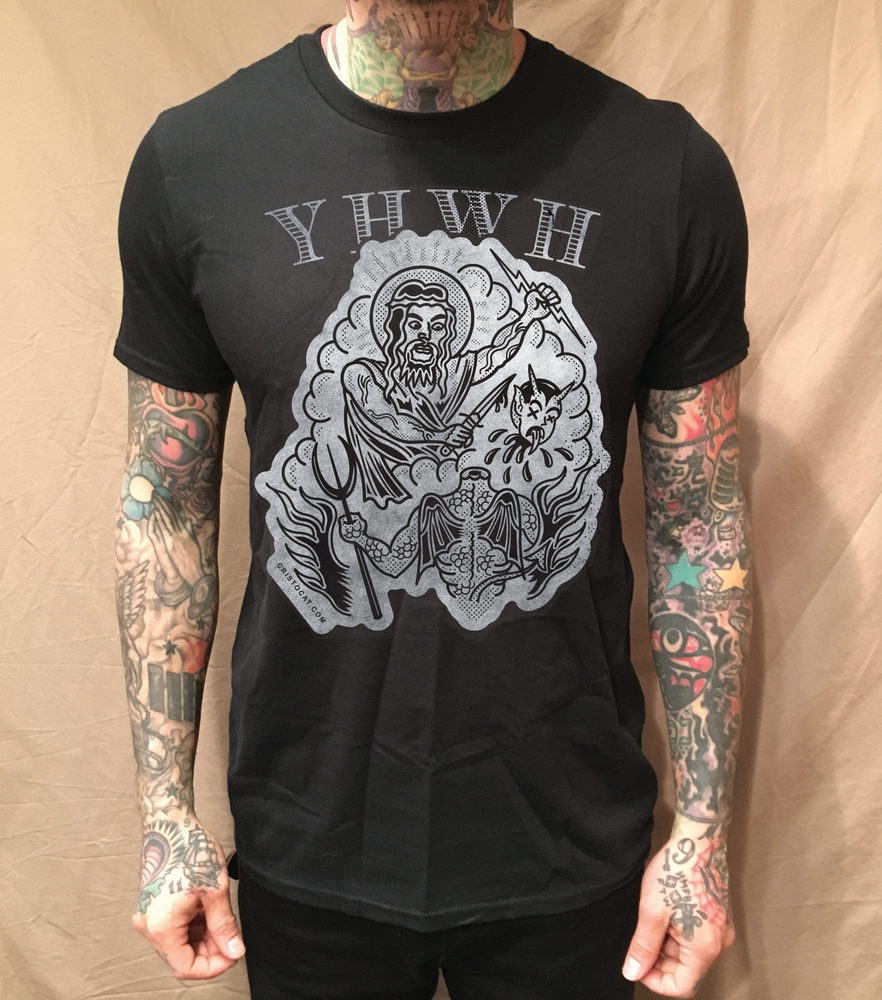 YHWH BLACK TEE - cristocatofficial